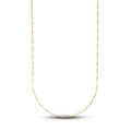 Figaro Necklace in Hollow Yellow Gold - 2mm