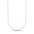 Women's Moissanite Diamond Tennis Necklace in White Gold Vermeil - 2mm