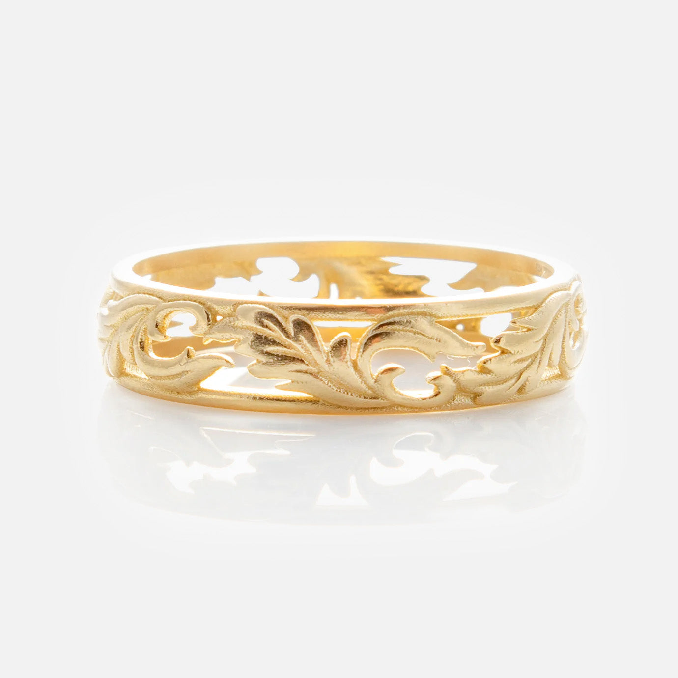 Solid Gold Openwork Filigree Ring