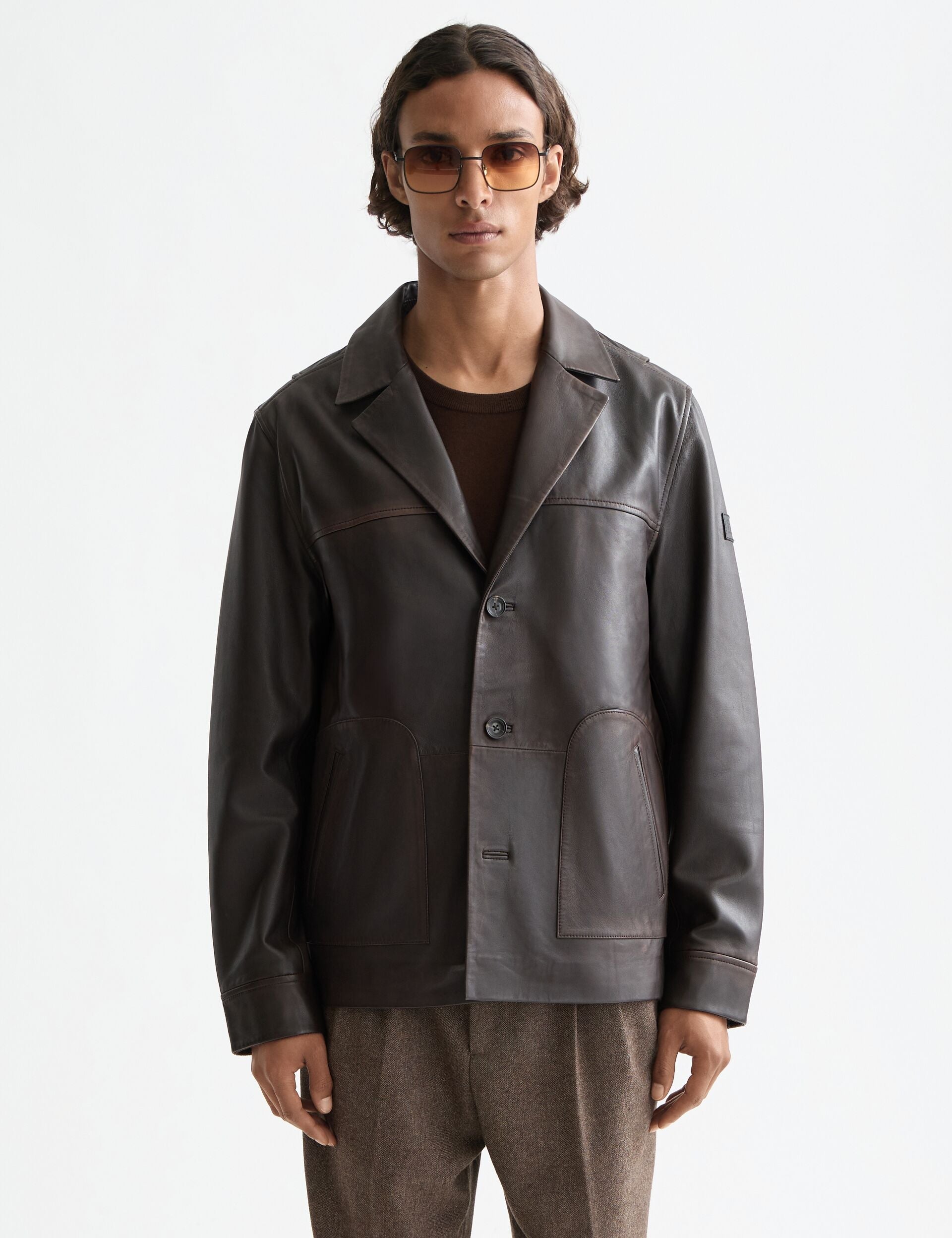 Vintage leather blazer
