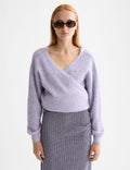 Fuzzy wrap cardigan