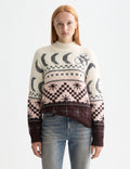 Metallic Fair Isle pullover