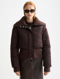 Aviator collar puffer jacket