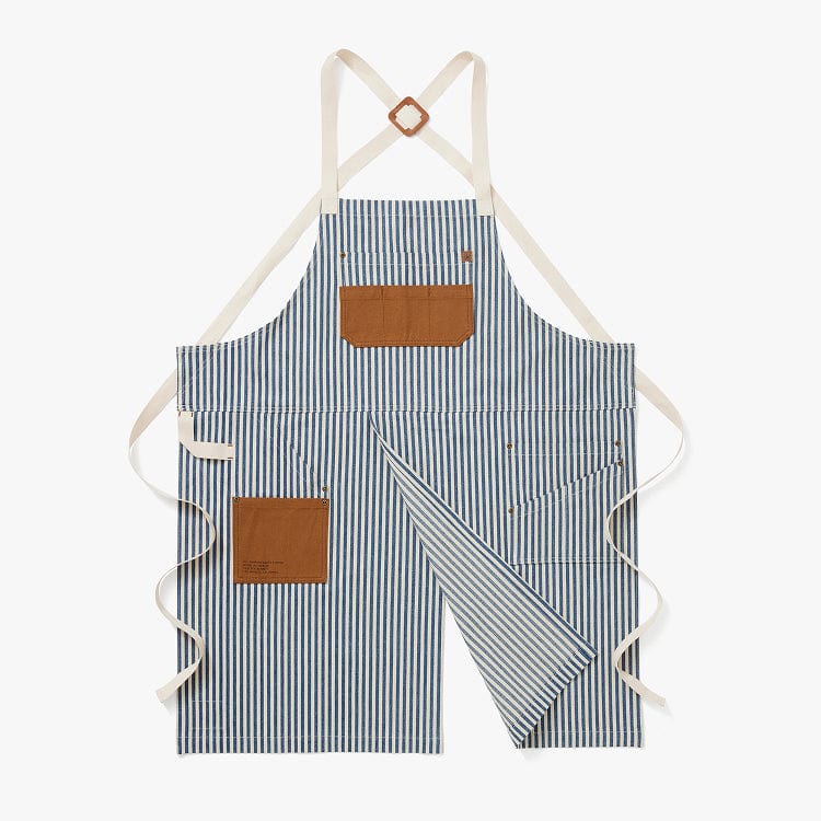 Palm Stripe Maker's Split Leg Apron