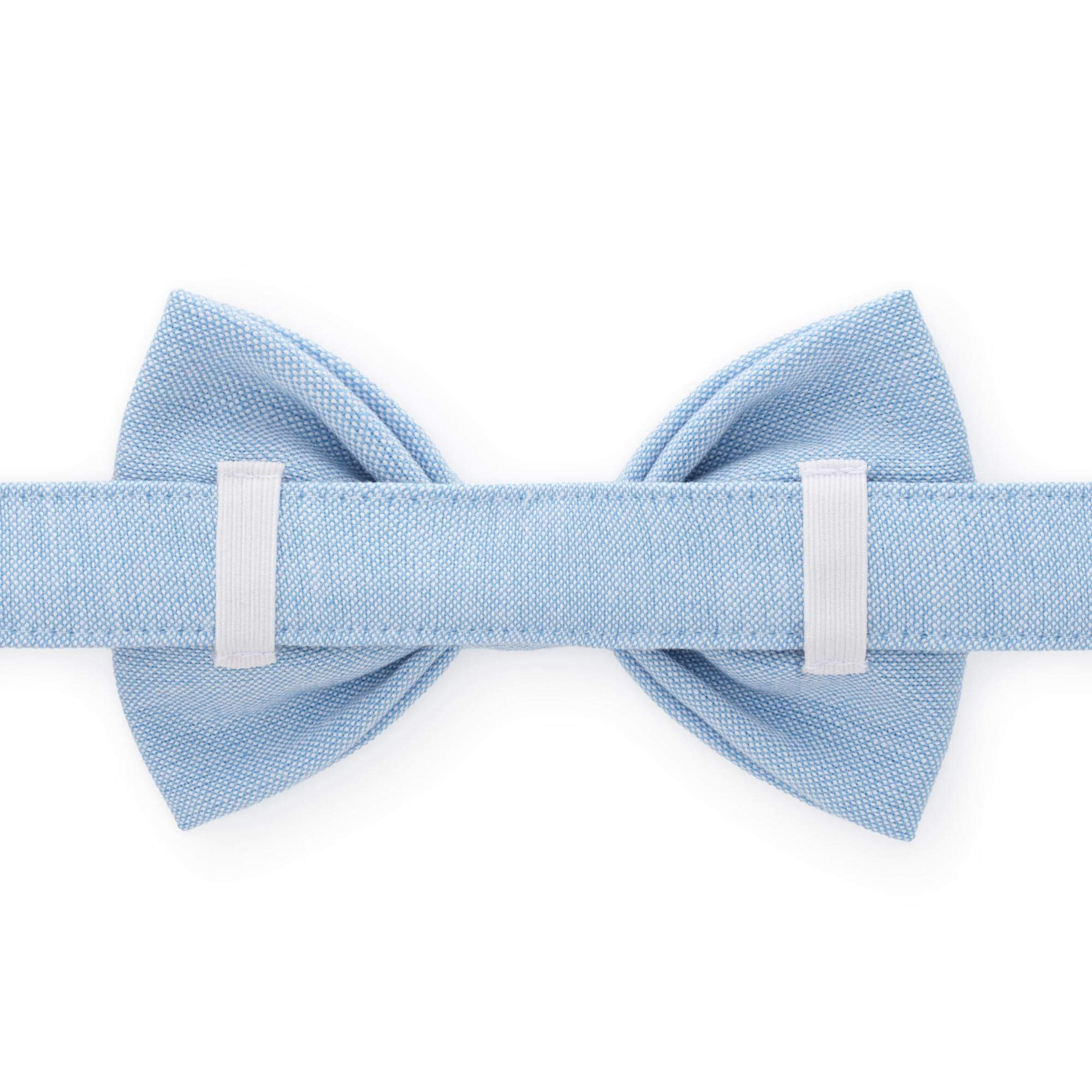 Blue Chambray Bow Tie Collar