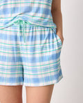 Springtime Plaid Women's Pajama Shorts