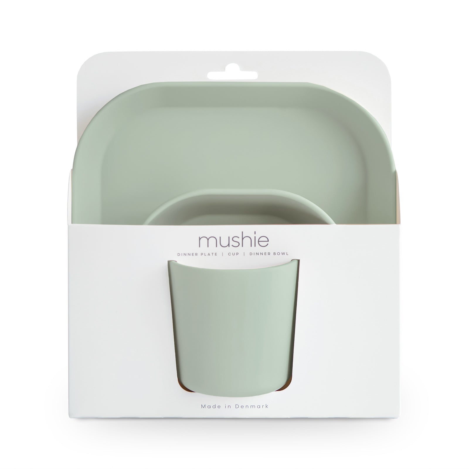 Mushie Square Dinnerware Set - Sage