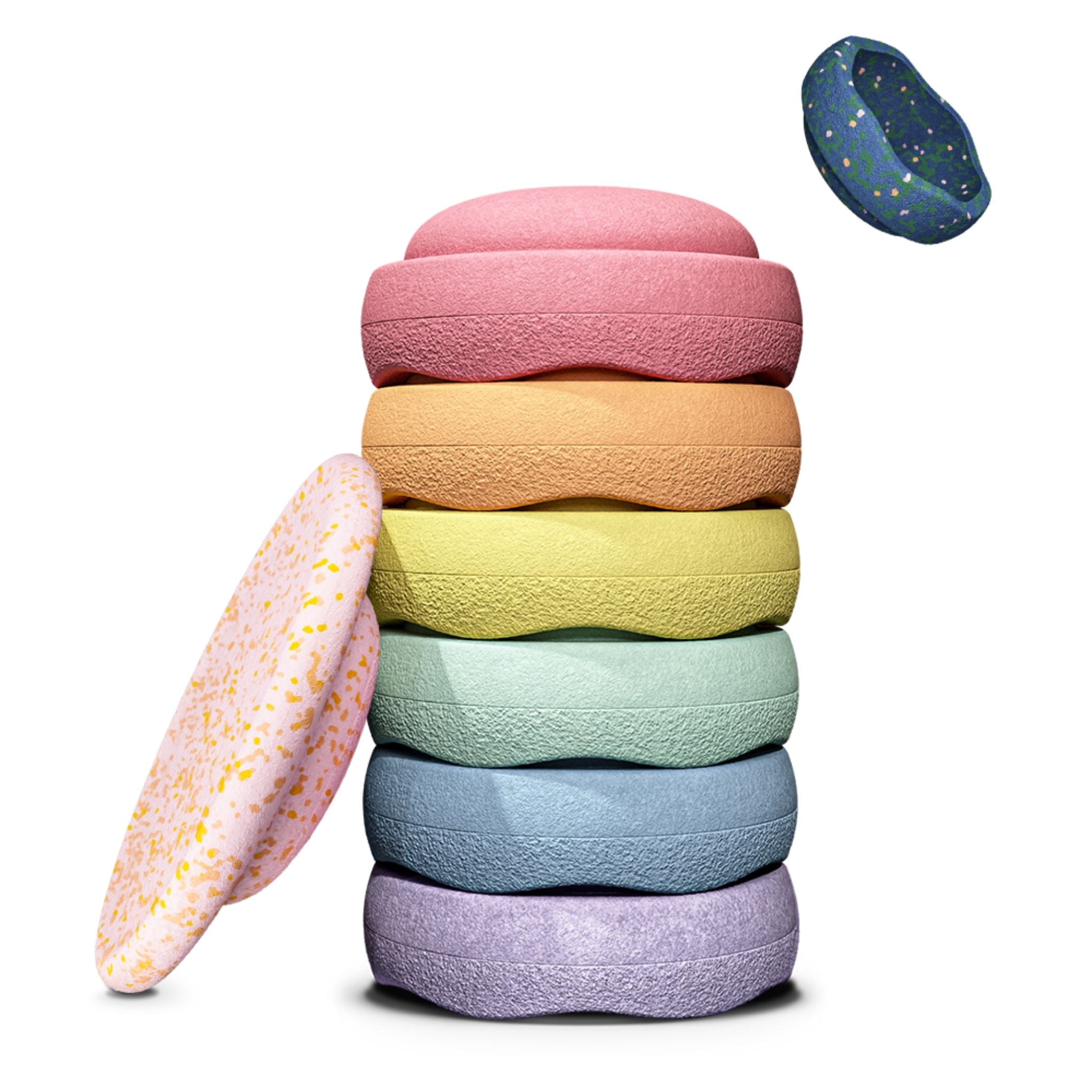 Stapelstein Spring Special Stepping Stones - Pastel 6+1 with Mini