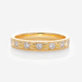 Solid Gold Vintage Inspired Diamond Band