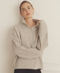 Super Luxe Cashmere Color Plaited High Neck Henley