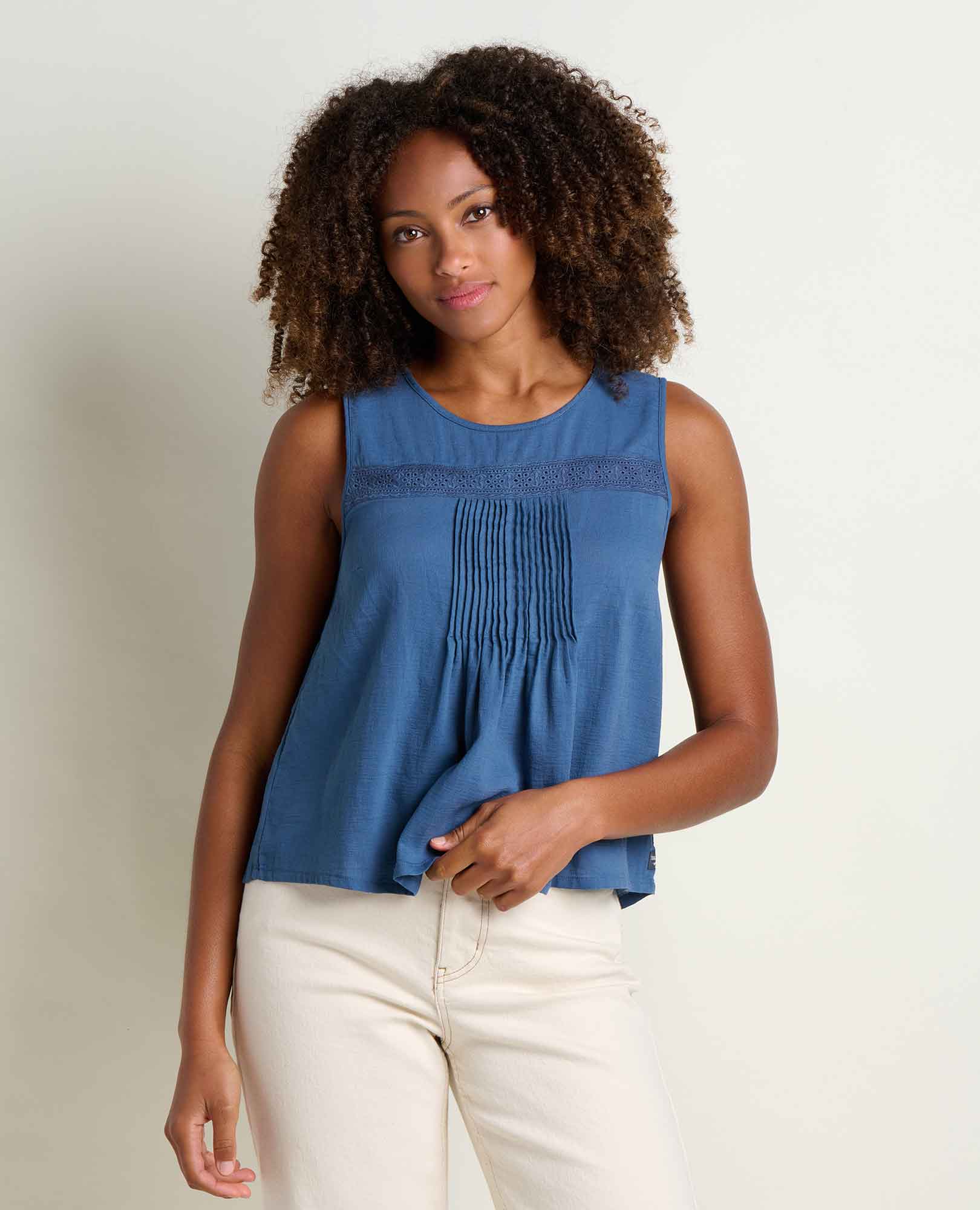 Manzana Pin Tuck Tank