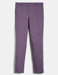 European Fine Poplin Stretch Chino - Dusty Purple