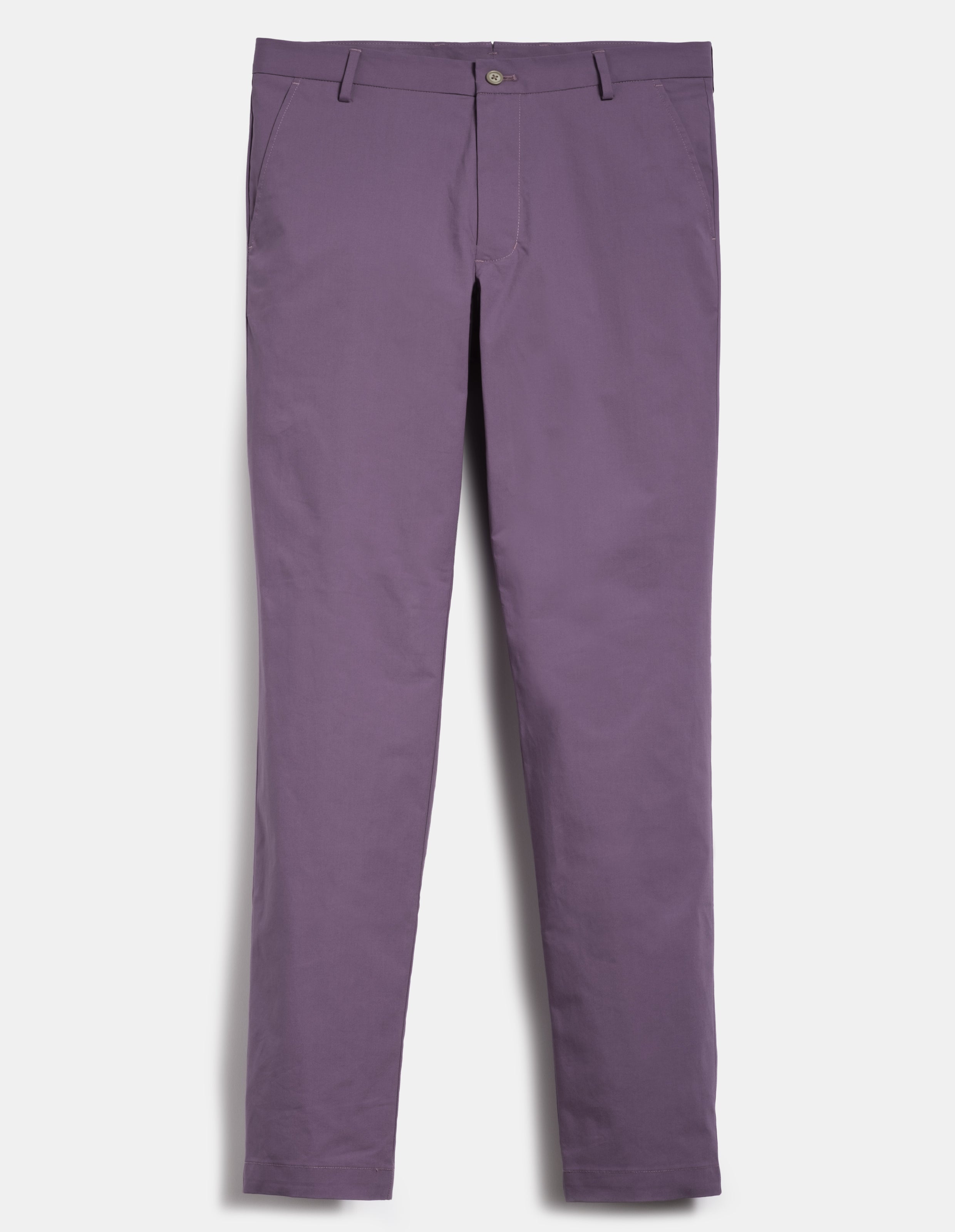 European Fine Poplin Stretch Chino - Dusty Purple