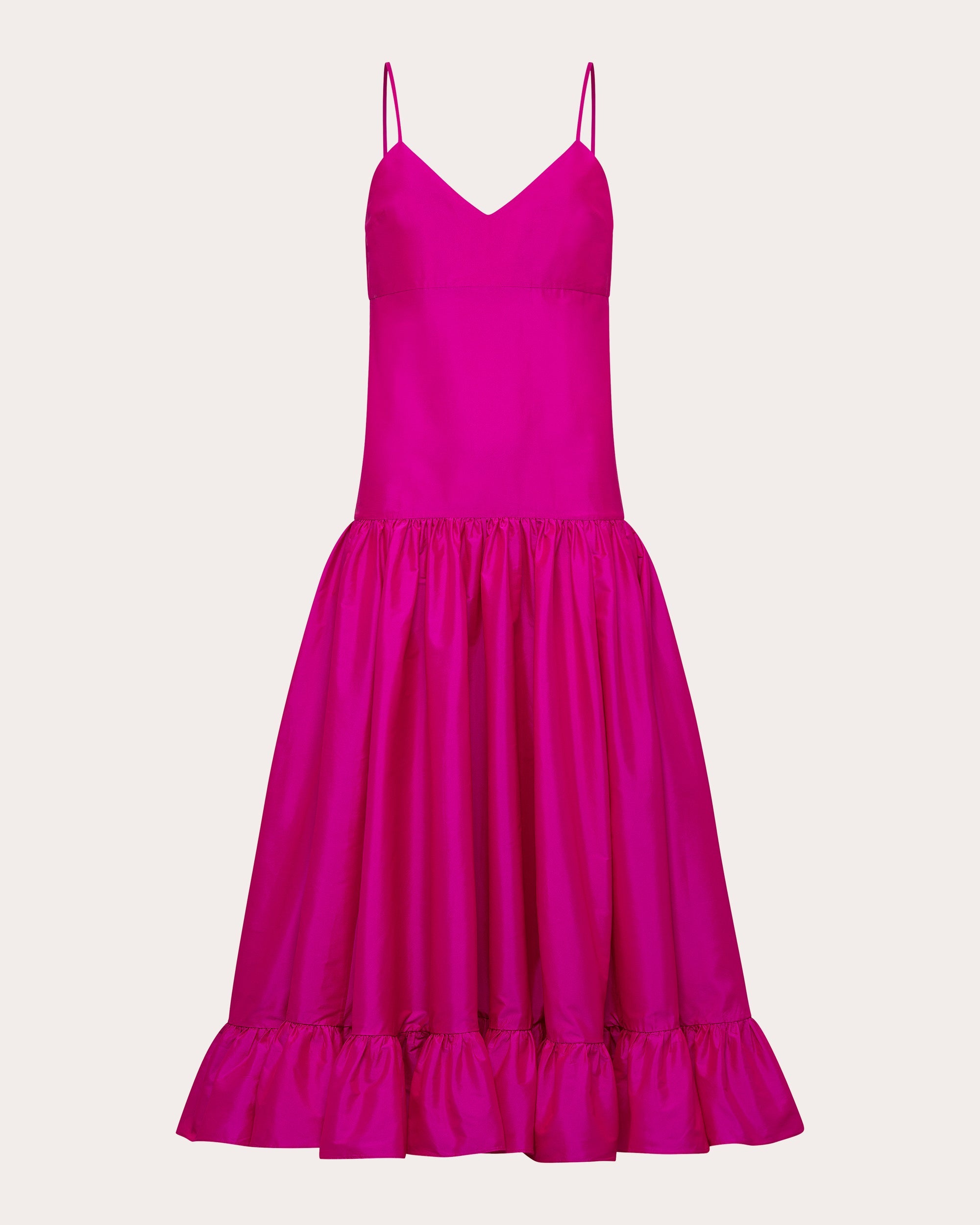 Tanvi Tiered Taffeta Midi Dress