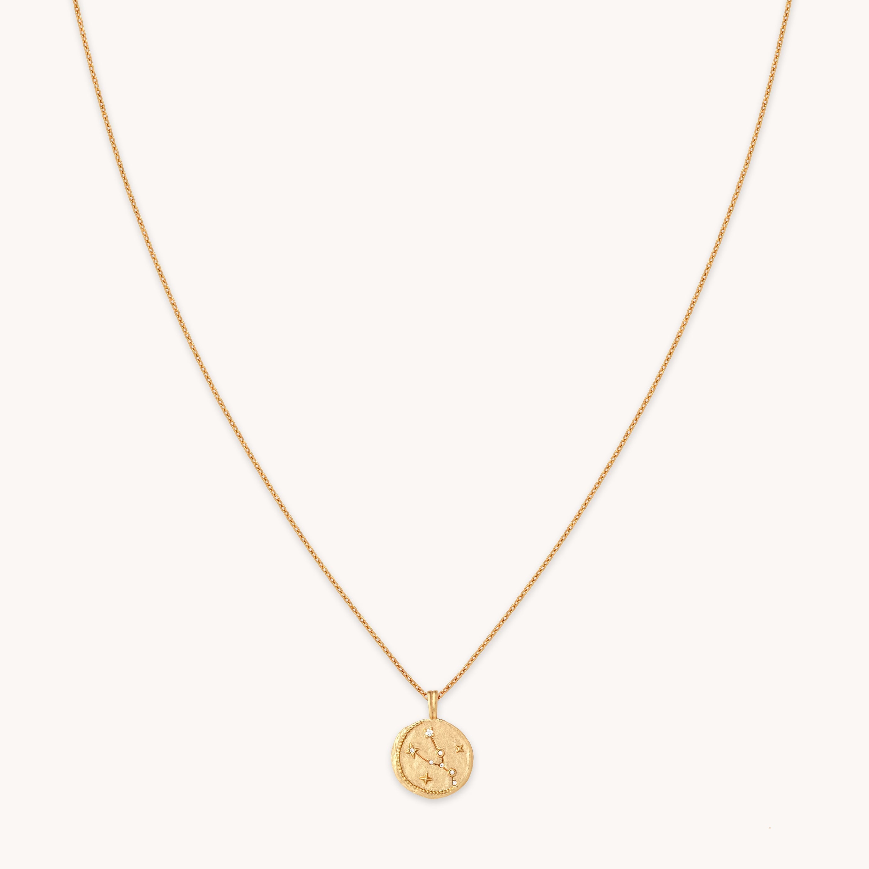 Taurus Zodiac Pendant Necklace in Gold