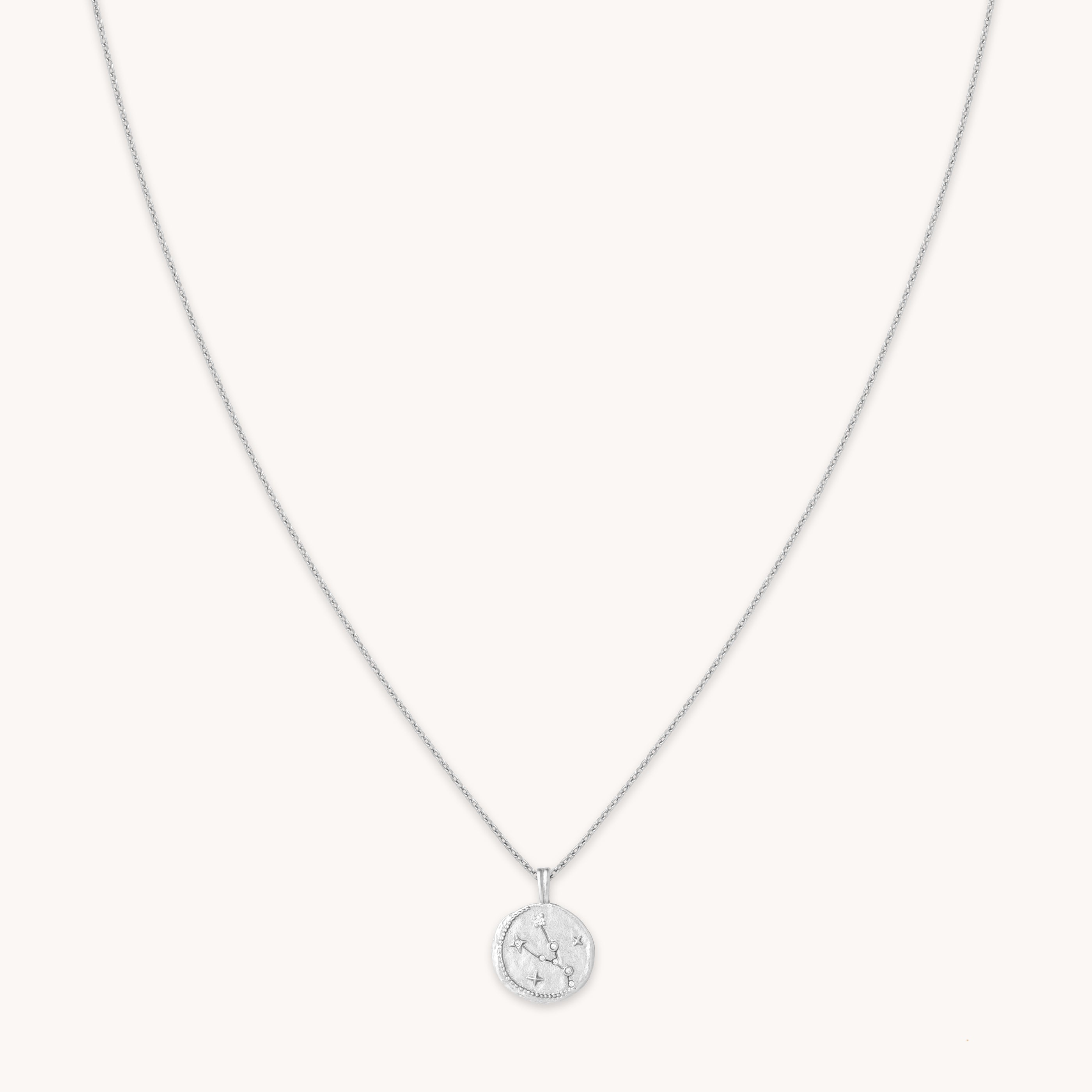 Taurus Zodiac Pendant Necklace in Silver