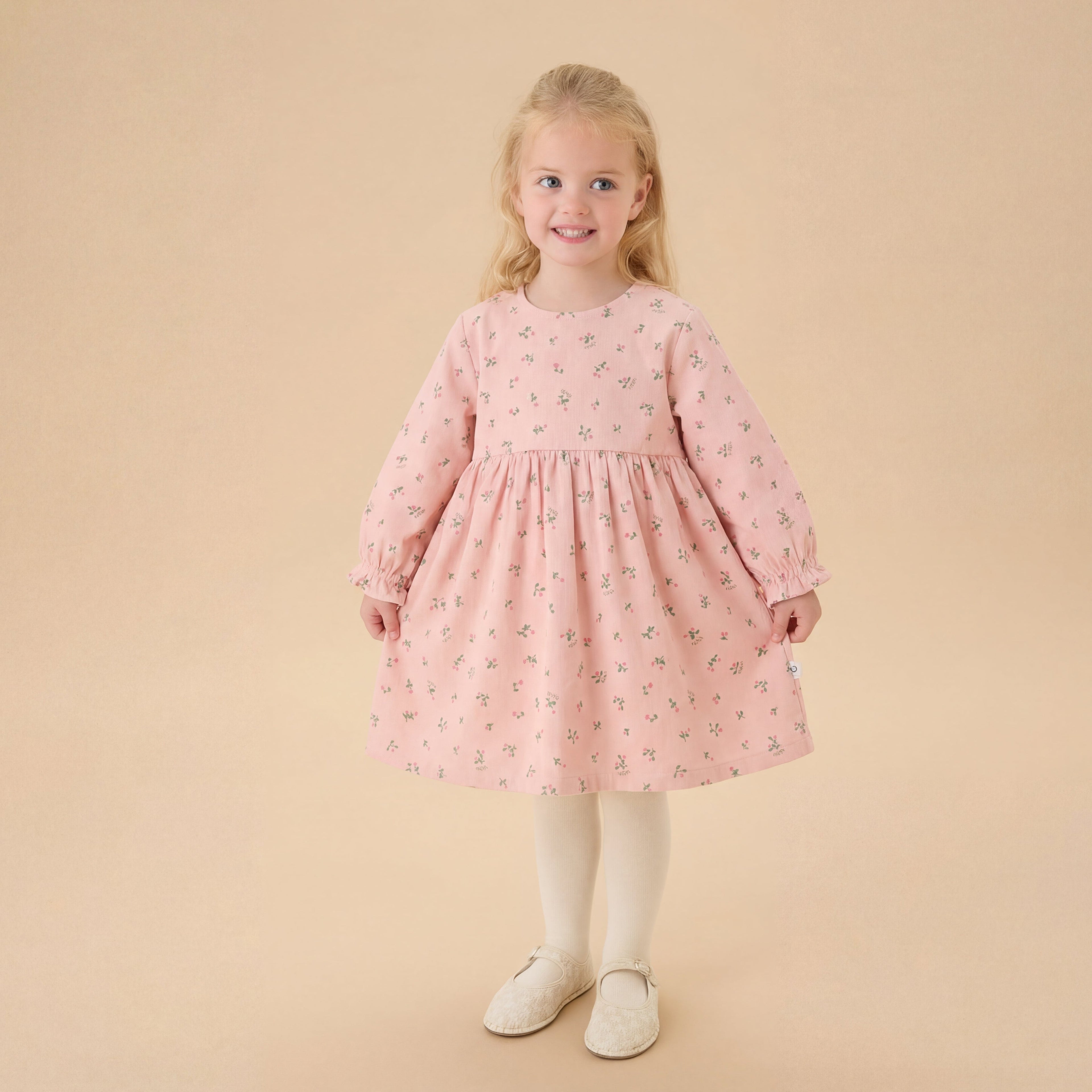 Floral Soft Corduroy Dress