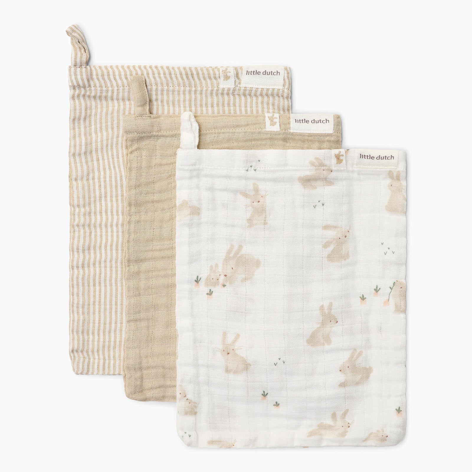 Little Dutch Washcloths Set - Baby Bunny