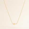 Faith Sideways Cross Necklace