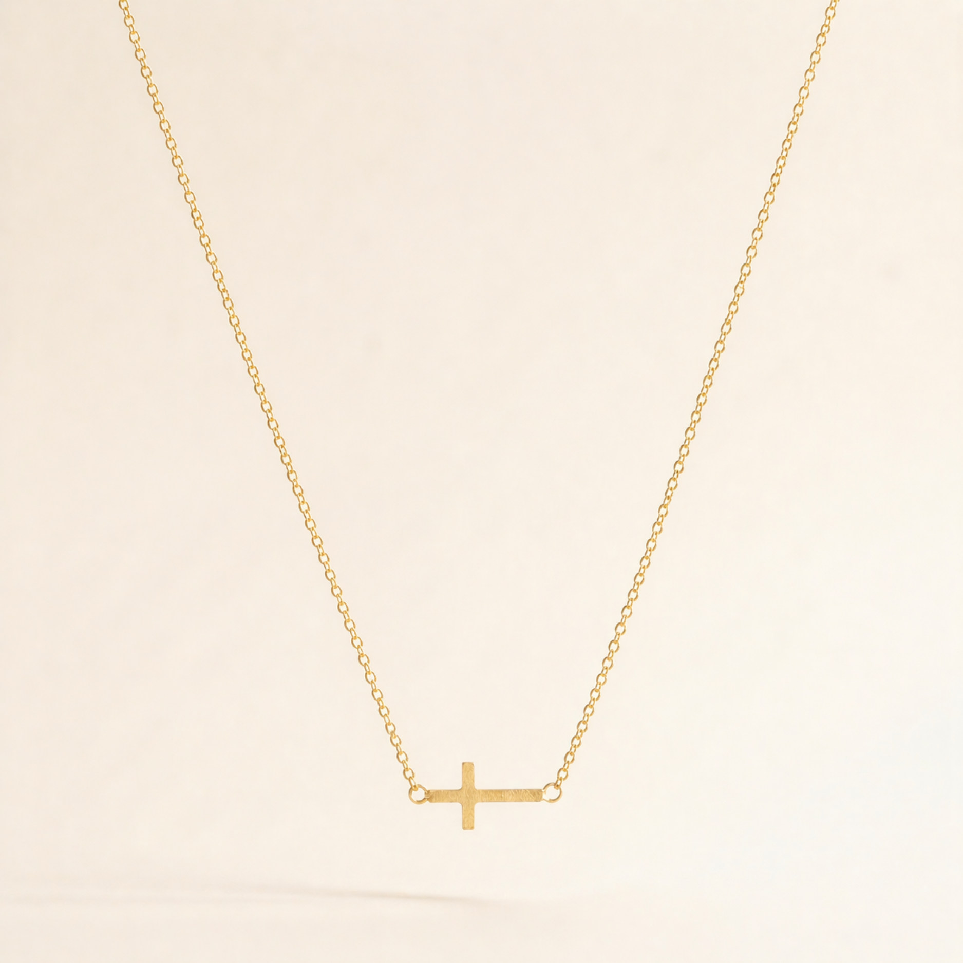 Faith Sideways Cross Necklace
