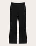 Compact Crepe Knit Cropped Flare Pants