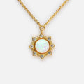 White Opal Sun Necklace