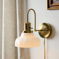 Polly Milk Glass Plug-in Sconce