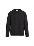 Men's Travel Merino Lightweight Waffle Crewneck - Black