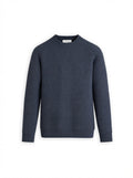 Men's Travel Merino Lightweight Waffle Crewneck - Denim Blue