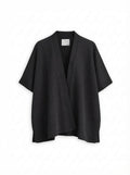 Women's Travel Merino Poncho Wrap - Black