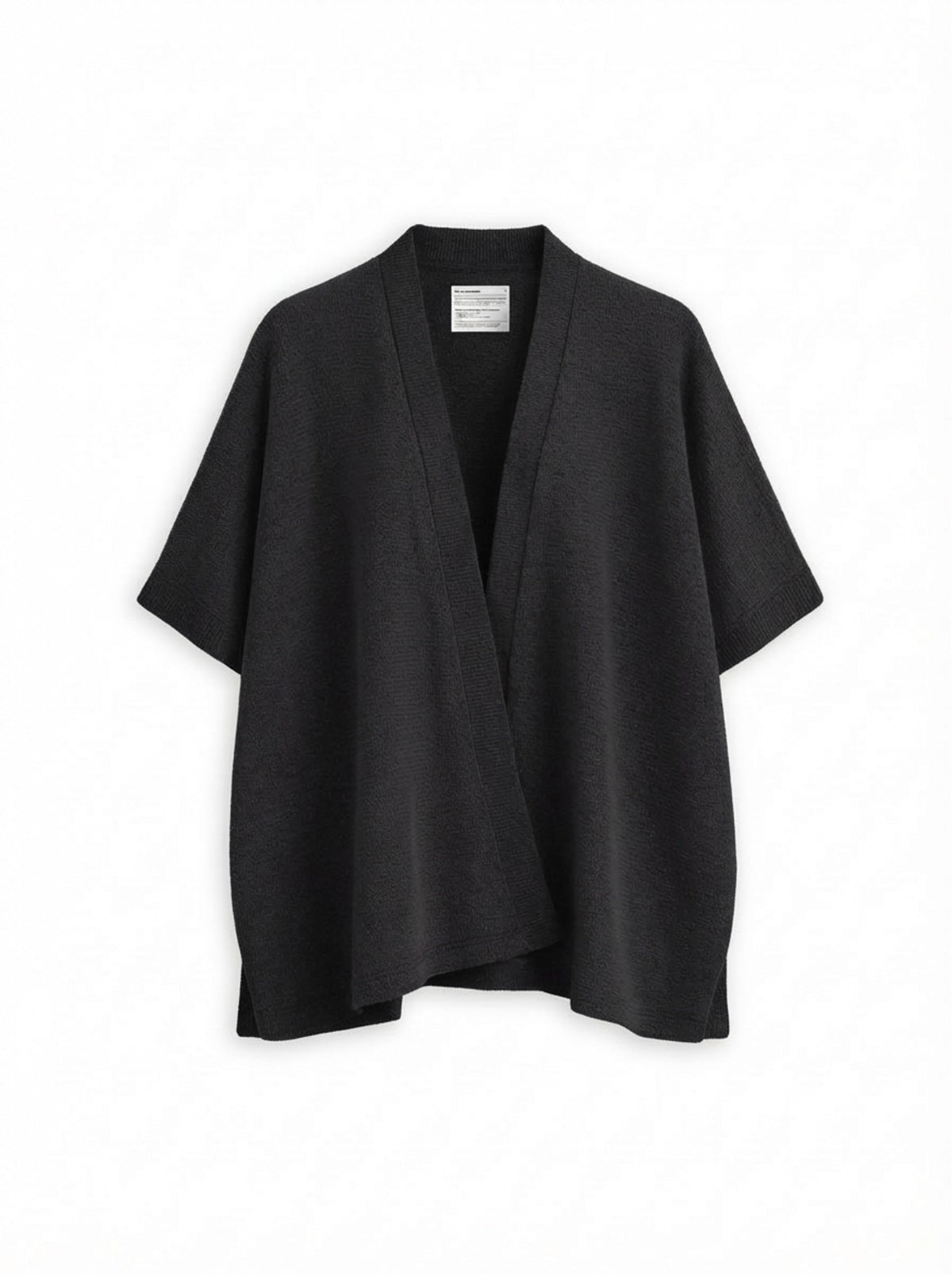 Women's Travel Merino Poncho Wrap - Black