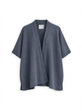 Women's Travel Merino Poncho Wrap - Denim Blue