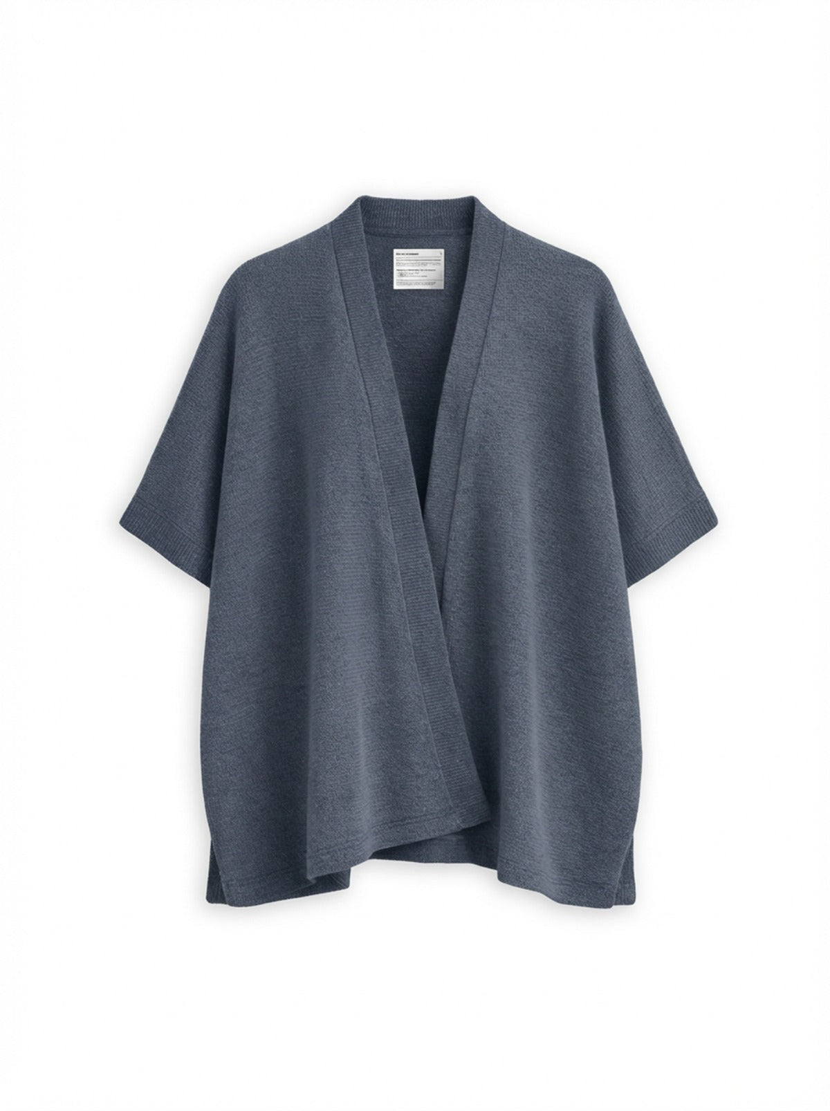 Women's Travel Merino Poncho Wrap - Denim Blue