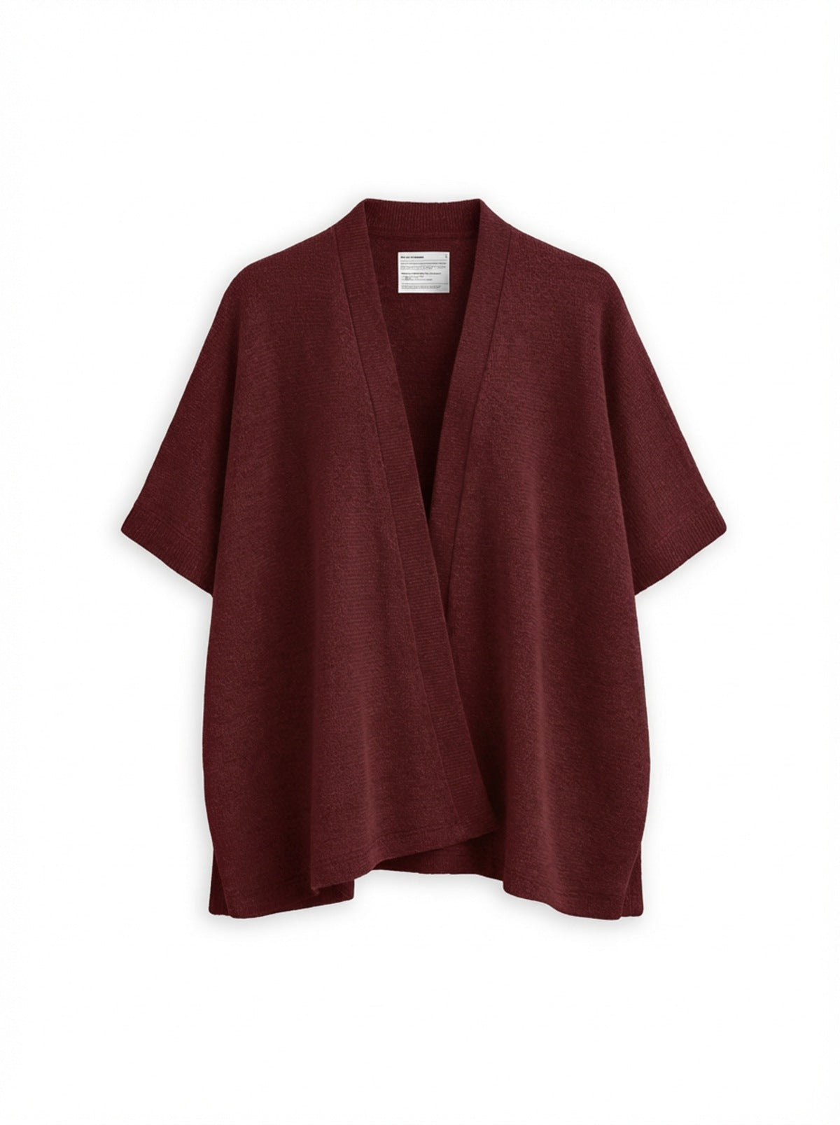 Women's Travel Merino Poncho Wrap - Merlot