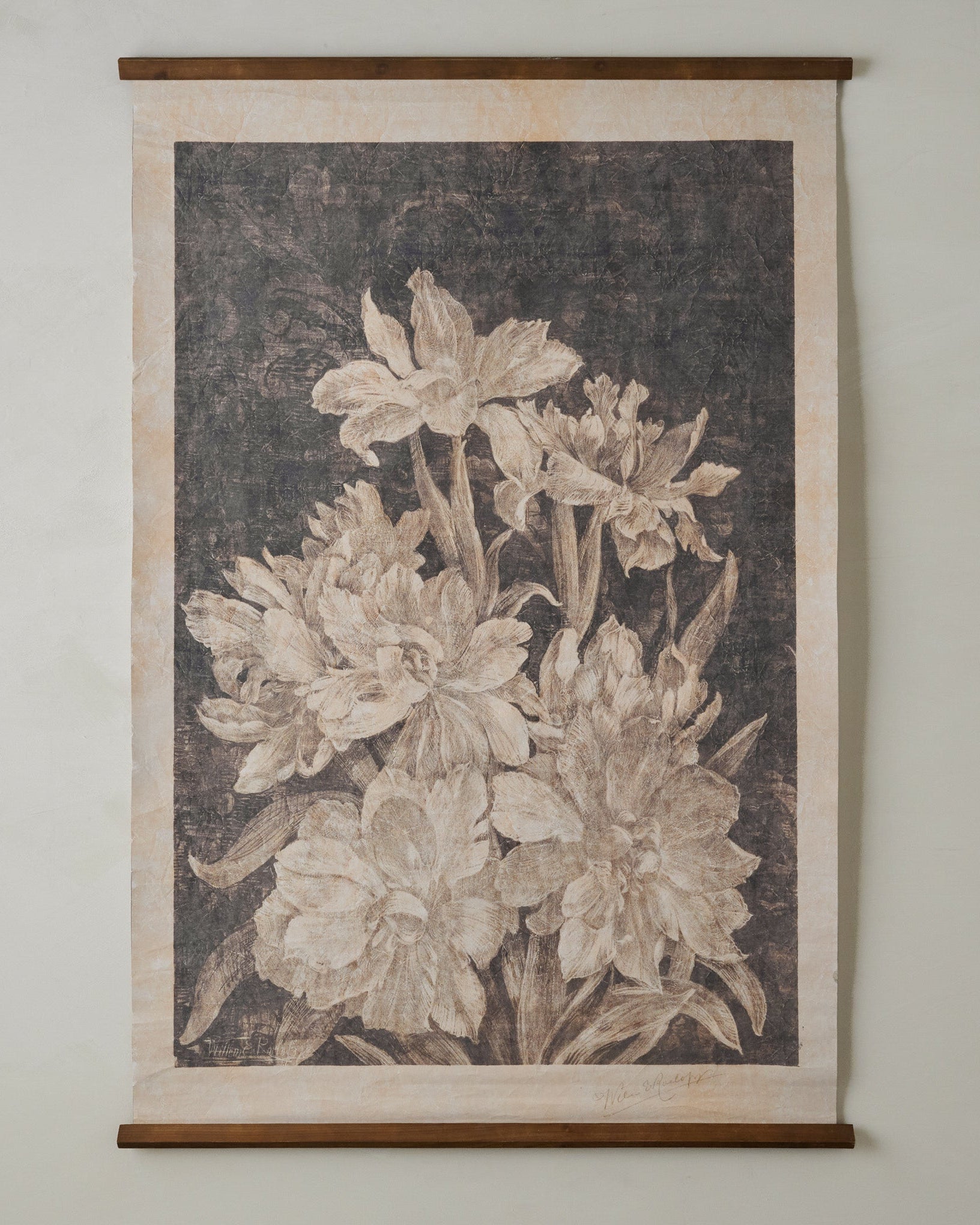 Vintage Bloom Sketch Tapestry
