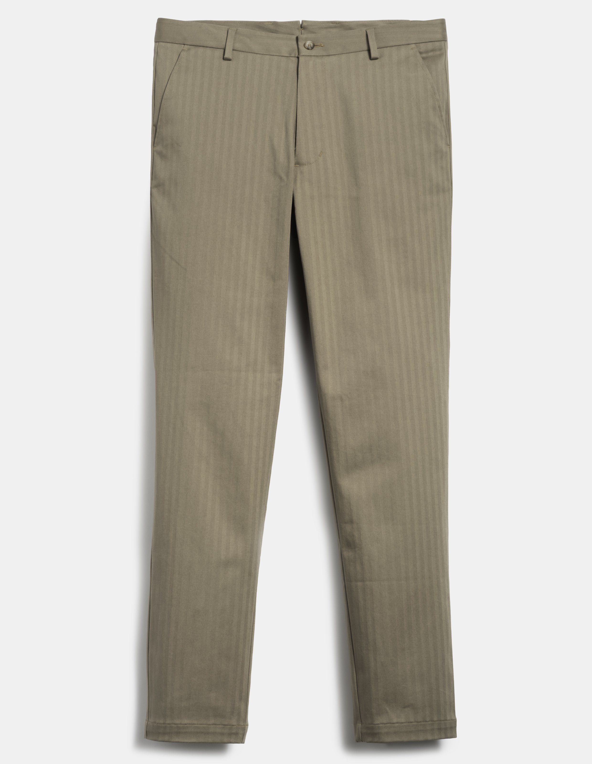 Cotton Stretch Herringbone Chino - Tan