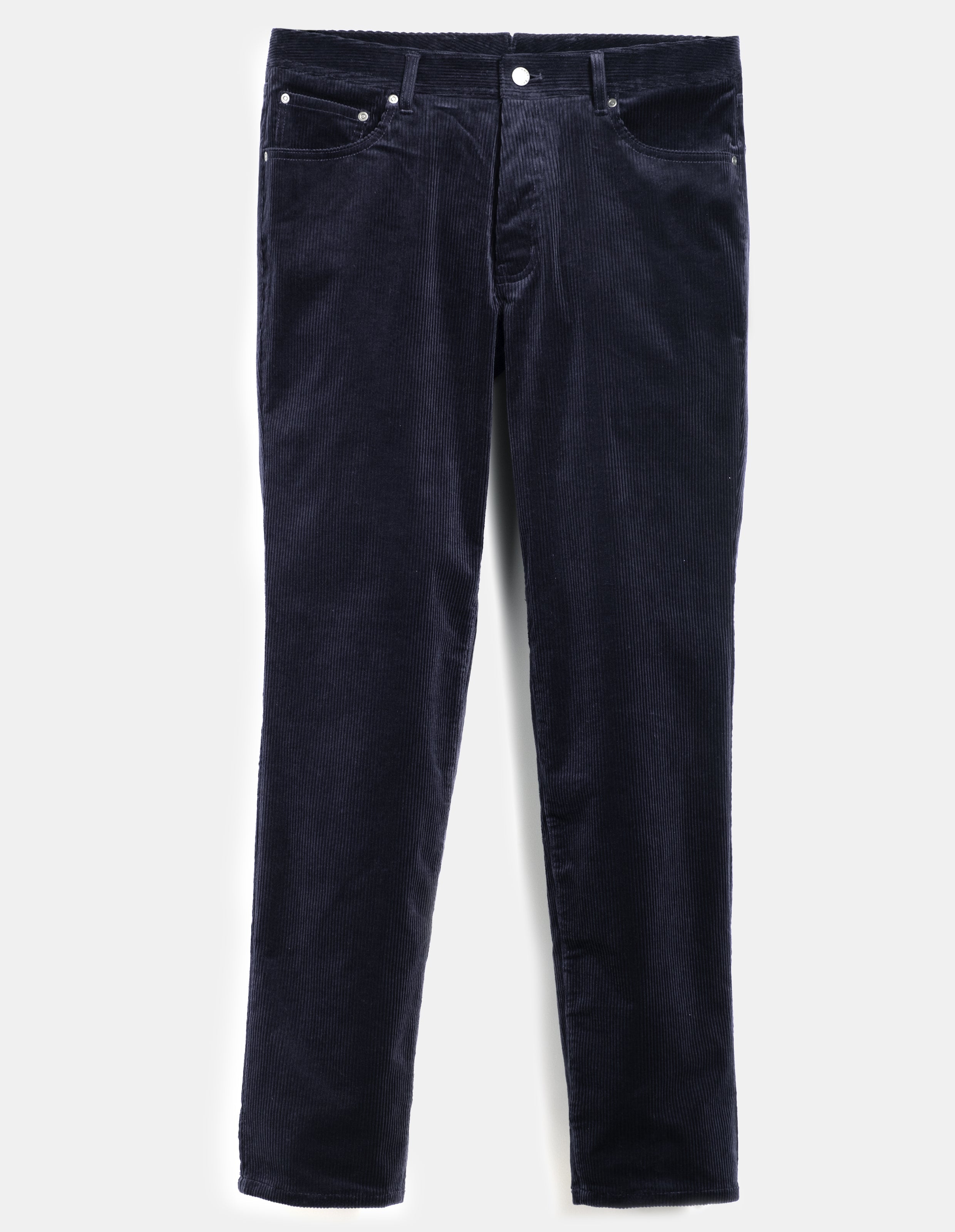 Stretch Corduroy Five Pocket - Classic Ribbed Navy
