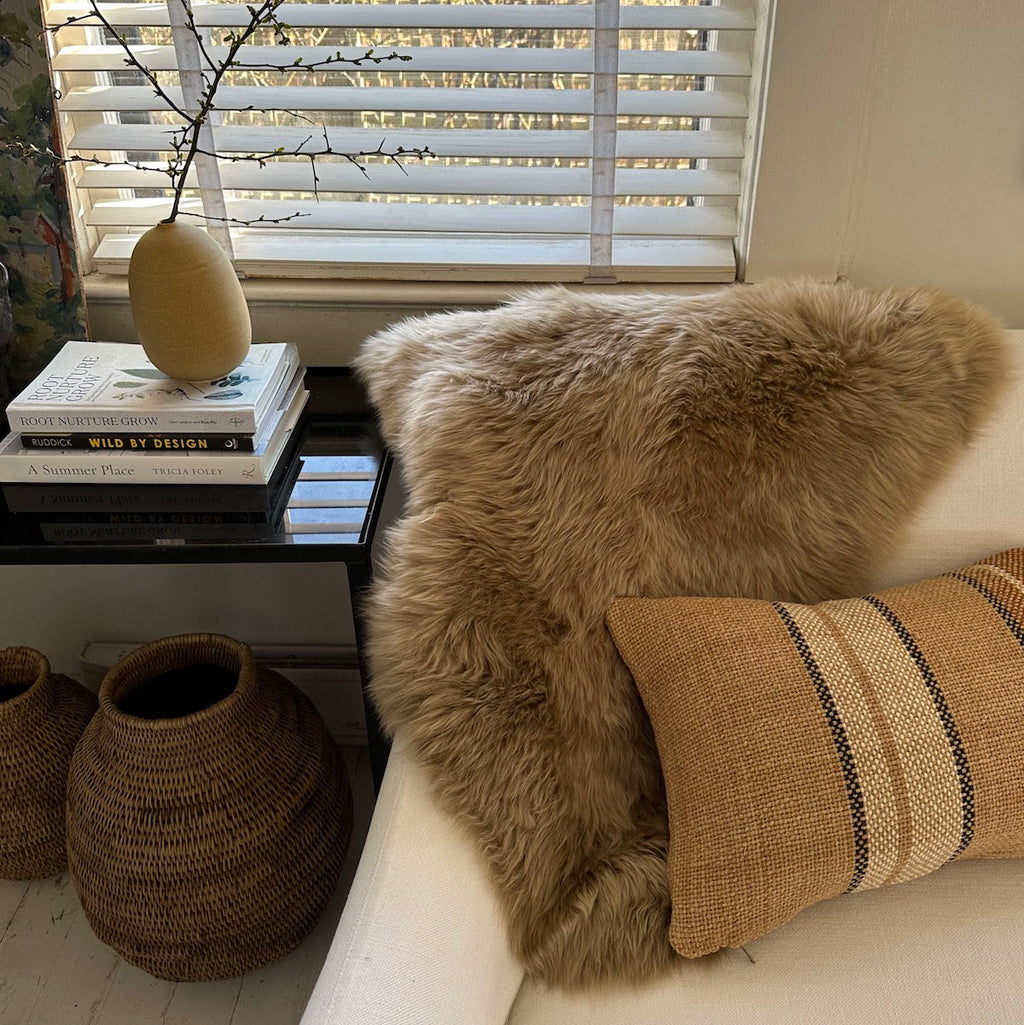 Healdsburg Stripe Wool Pillow, 13" x 21"