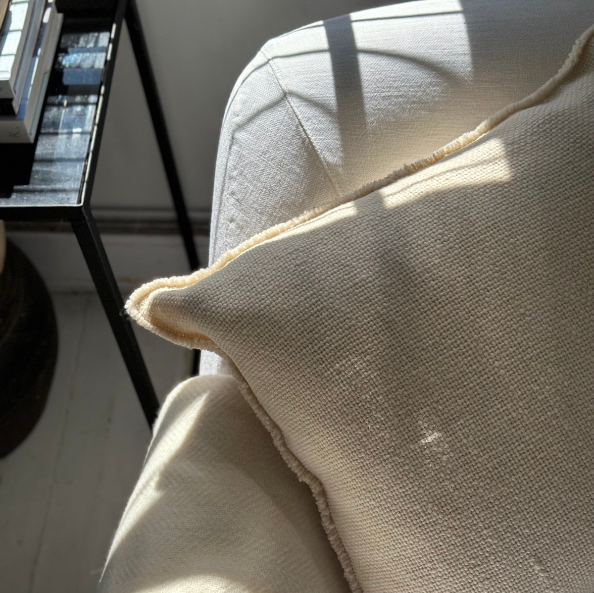 Fringe Wool Pillow, 22 x 22