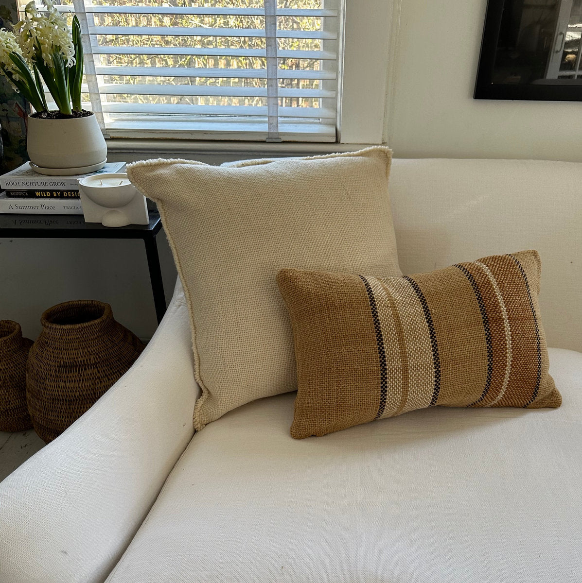 Healdsburg Stripe Wool Pillow, 13" x 21"