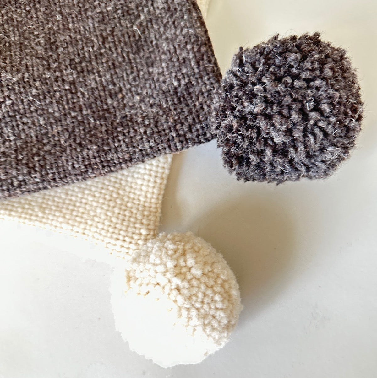 Pom Pom Wool Lumbar Pillow, 14" x 35"