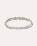 Tribute Beaded Stretch Bracelet | Silver