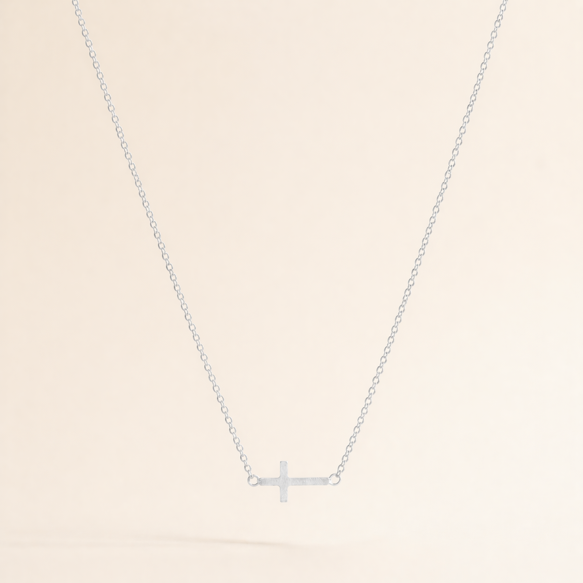 Faith Sideways Cross Necklace