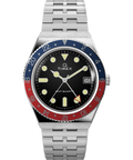 Q Timex GMT 38mm Stainless Steel Bracelet Watch