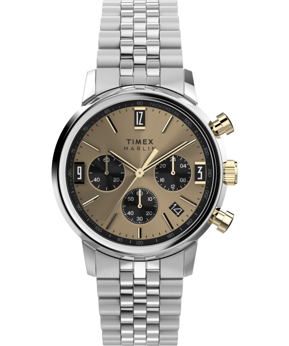 Marlin® Chronograph Tachymeter 40mm Stainless Steel Bracelet Watch
