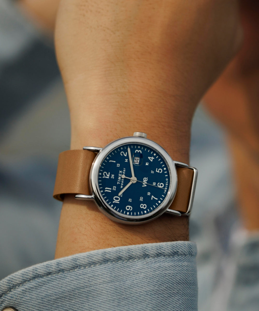 Weekender 40mm Leather Strap Watch