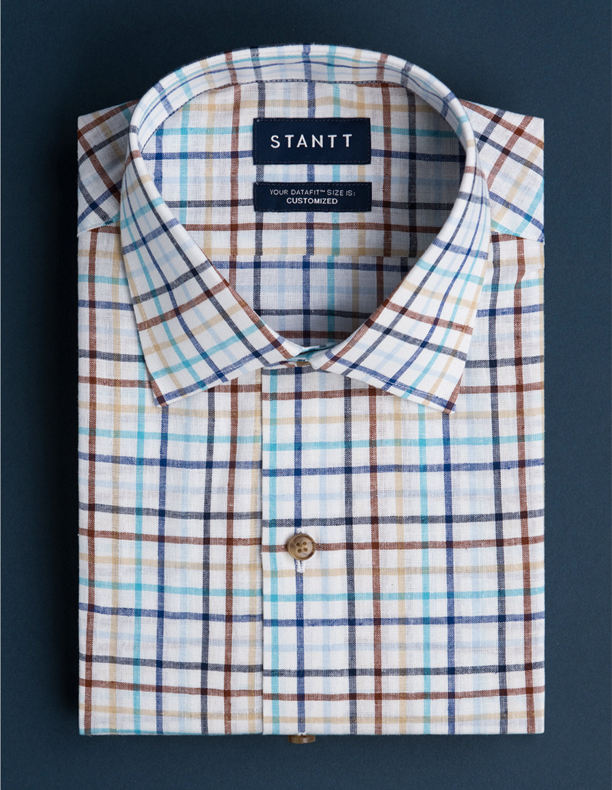 Teal Coffee and Navy Summer Multi Check