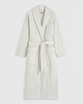 Classic Bathrobe in Soft Blue Stripes