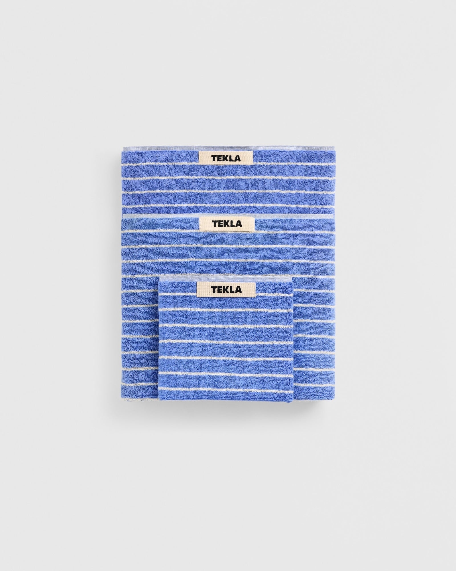Towel Bundle in Clear Blue Stripes