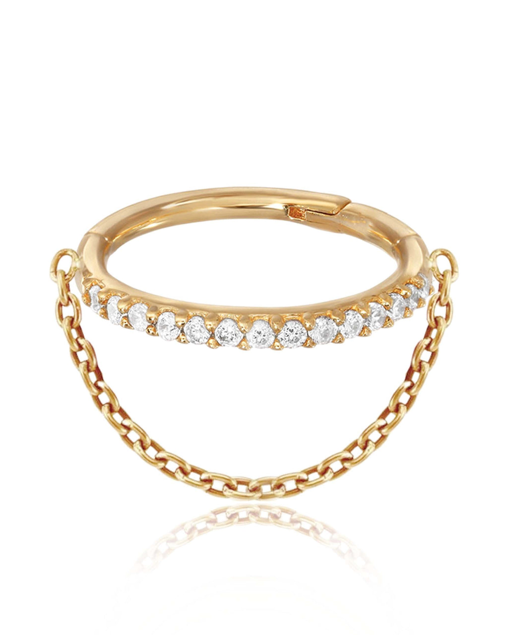 Stellar Single Chain Hoop Ring Clicker